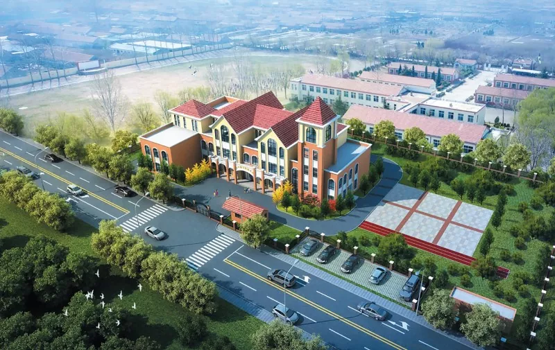 EHSS Ŝtalaj Strukturoj Akcelas Prefab Lernejo-Konstruadon