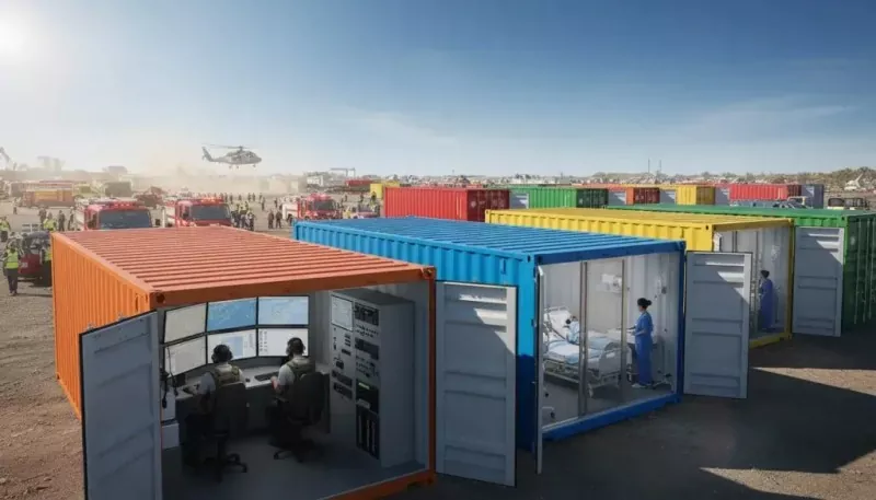Emergency Disaster Relief Container Steel Construction