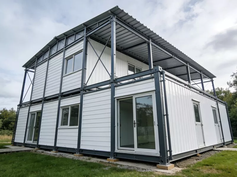 Verda Ŝtala Strukturo Prefabrikita Domo