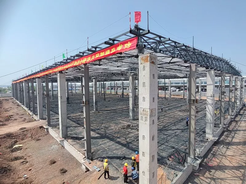 Grandskala Ŝtalo Strukturo Warehouse Konstruo