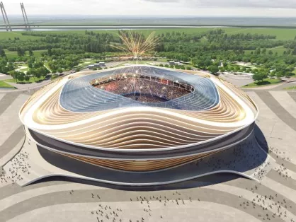 Grandaj Span Ŝtalaj Strukturoj por Stadiono