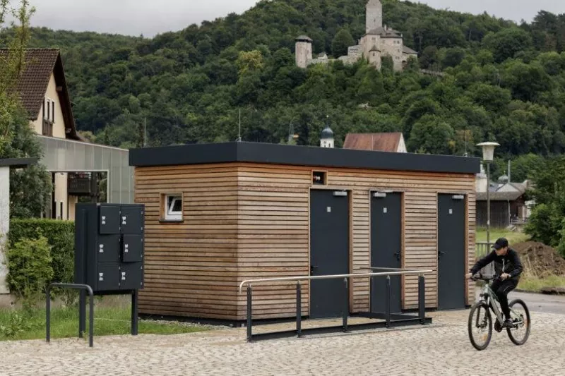 Prefabrikita Ŝtalo Publika Necesejo Konstruo