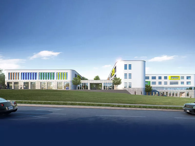 Prefabrikita Ŝtala Struktura Lerneja Konstruaĵo