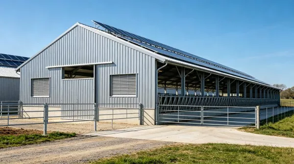 Steel Frame Cattle Farm Construction