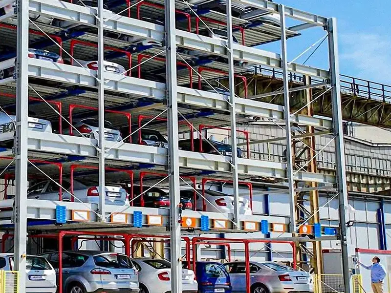 Ŝtalo Parkado Ŝarganta Integra Konstruaĵo