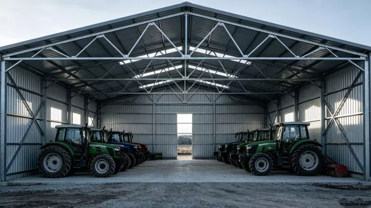 Ŝtalo Strukturo Agrikultura Maŝinaro Warehouse Construction