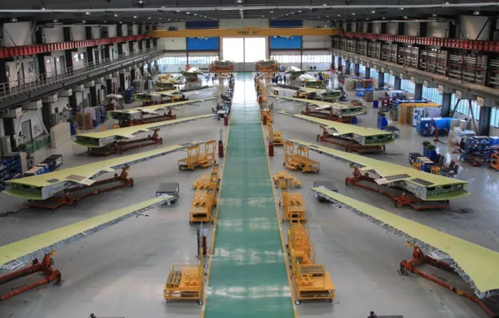 Ŝtalo Strukturo Aircraft Manufacturing Workshop Construction