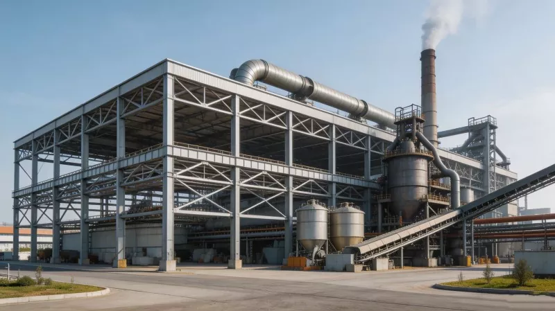 Ŝtalo Strukturo Metallurgical Factory Construction