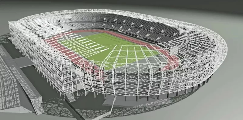 Ŝtalo Strukturo Subĉiela Stadiono